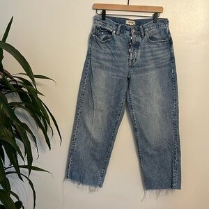 Madewell low slung straight cropped denim in size 27